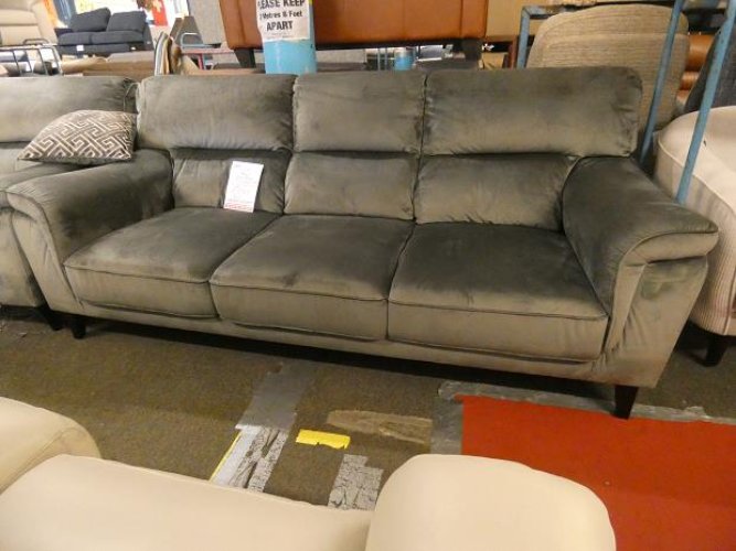 Grey fabric Sofa Set (3 + 2 Seaters). ExDisplay Marketplace